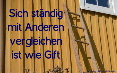 Sich ständig mit anderen vergleichen tut nicht gut. Ein starkes Selbstbewusstsein hilft. Beitrag: von Reiner Müller
