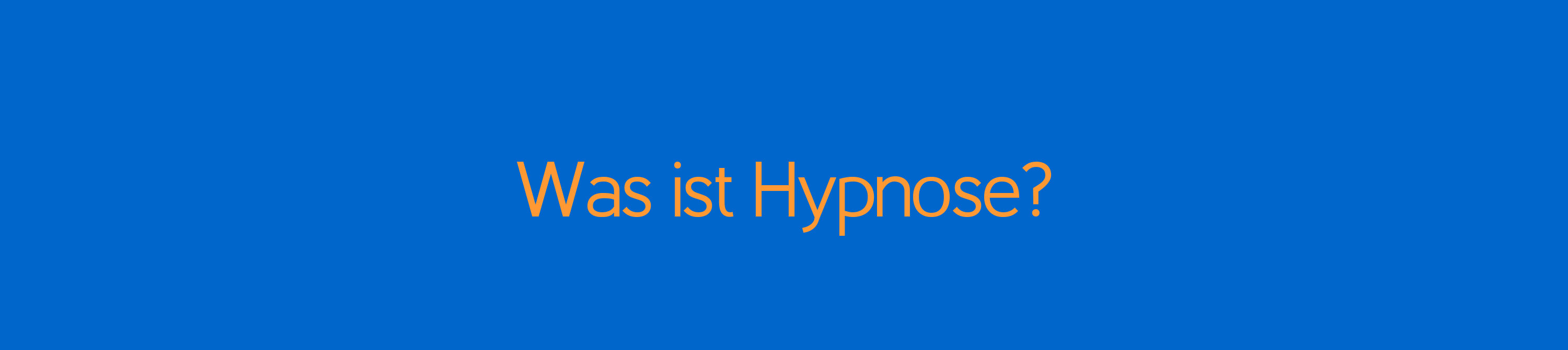 Was ist Hypnose? Hypnose ist ein Zustand fokussierter Aufmerksamkeit, der mit tiefer Entspannung verbunden sein kann.